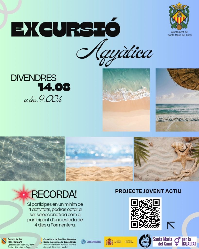 Cartel de la Excursió Aquàtica del Casal de Joves s’Estació