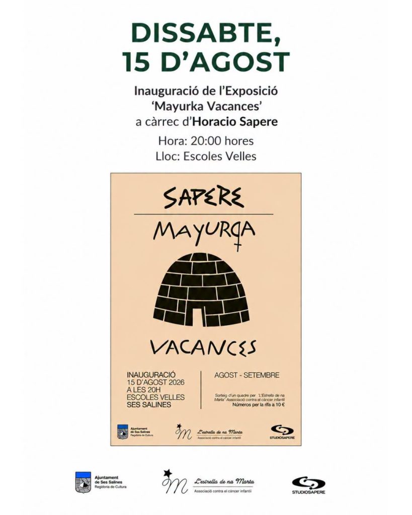 Cartel de la exposición Mayurqa Vacances de Horacio Sapere