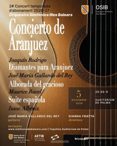Cartel del Concierto de Aranjuez de la Orquestra Simfònica de les Illes Balears, 5 de noviembre de 2026 en el Auditorium de Palma