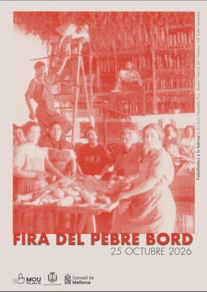 Cartel de la Fira del Pebre Bord de Felanitx, 25 de octubre de 2026