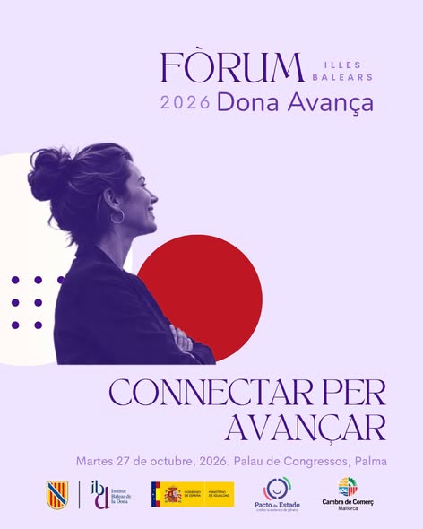 Cartel del Fòrum Dona Avança 2026, «Connectar per avançar», 27 de octubre en el Palau de Congressos de Palma