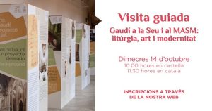 Paneles de la exposición Gaudí a la Seu i al MASM en la Catedral de Mallorca