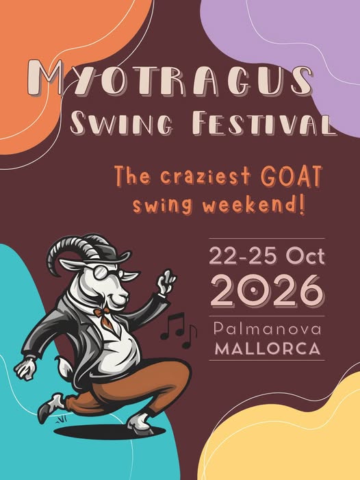 Cartel del Myotragus Swing Festival, del 22 al 25 de octubre de 2026 en Palmanova