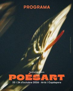 Cartel del festival de poesía PoésArt 2026, 23 y 24 de octubre en Artà y Capdepera