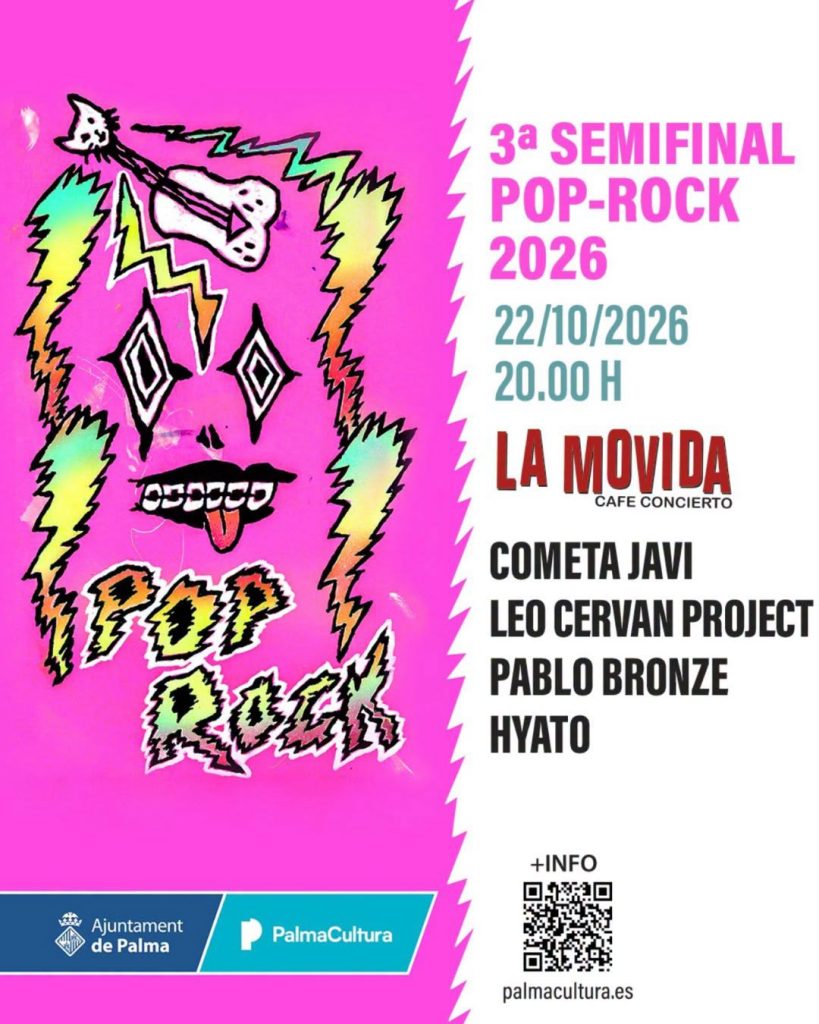 Cartel de la 3ª semifinal Pop-Rock 2026 en La Movida Café Concierto, Palma